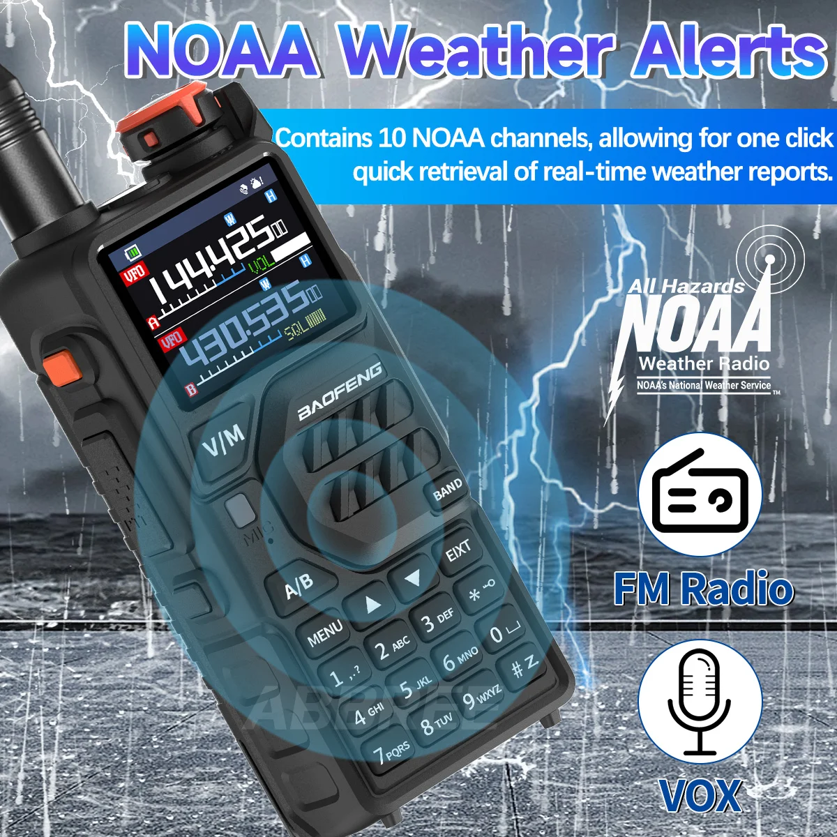 Baofeng UV-K5 PRO GPS Walkie Talkie Drahtlose Kopierfrequenz Multiband AM DTMF Typ-C AM FM Long Range NOAA Zweiweg-Amateurfunk