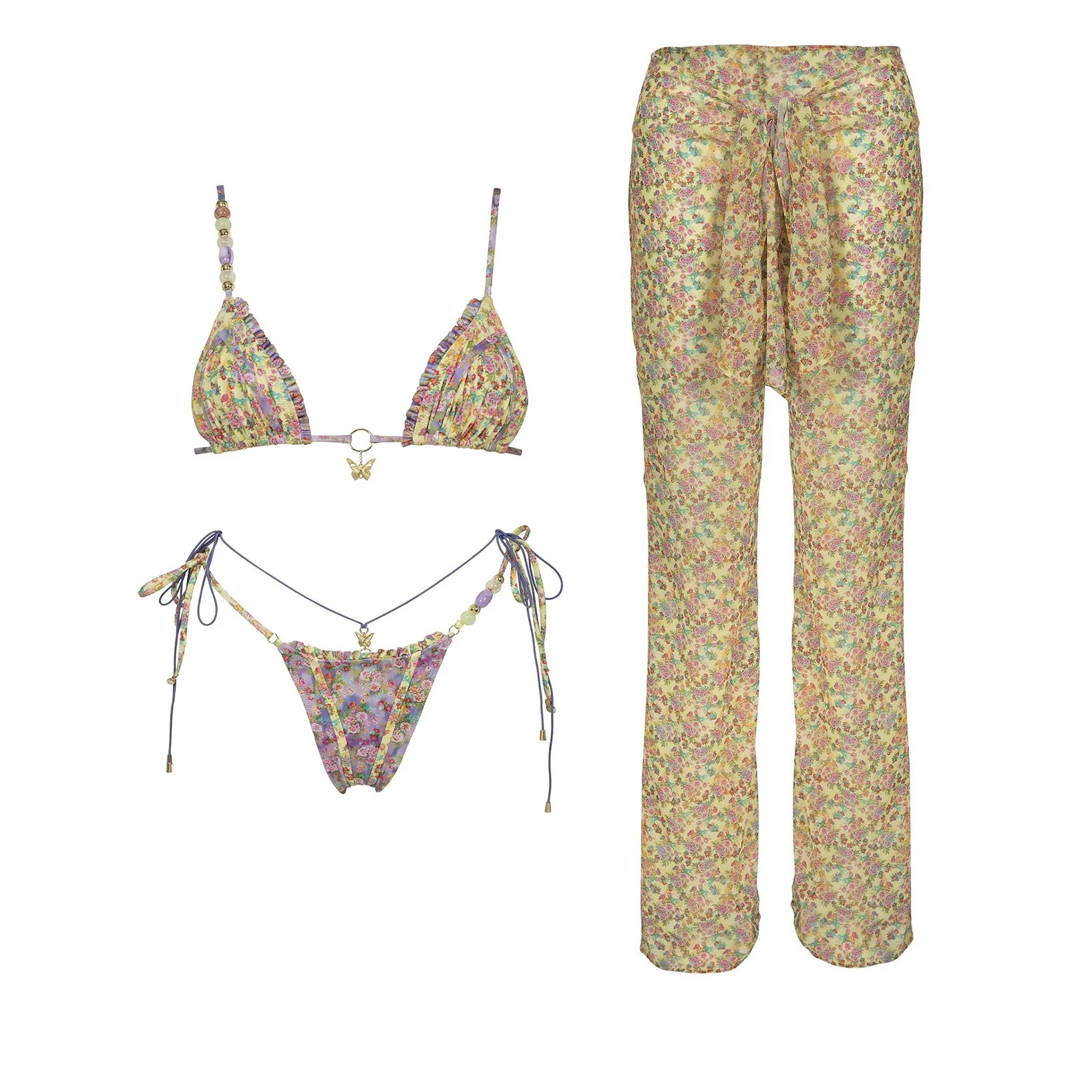 2025, modisches Boho-Chic-Bikini-Set mit einzigartigem Paisley-Design, perfekt für Strandkleidung und Poolpartys, Sommerausflüge