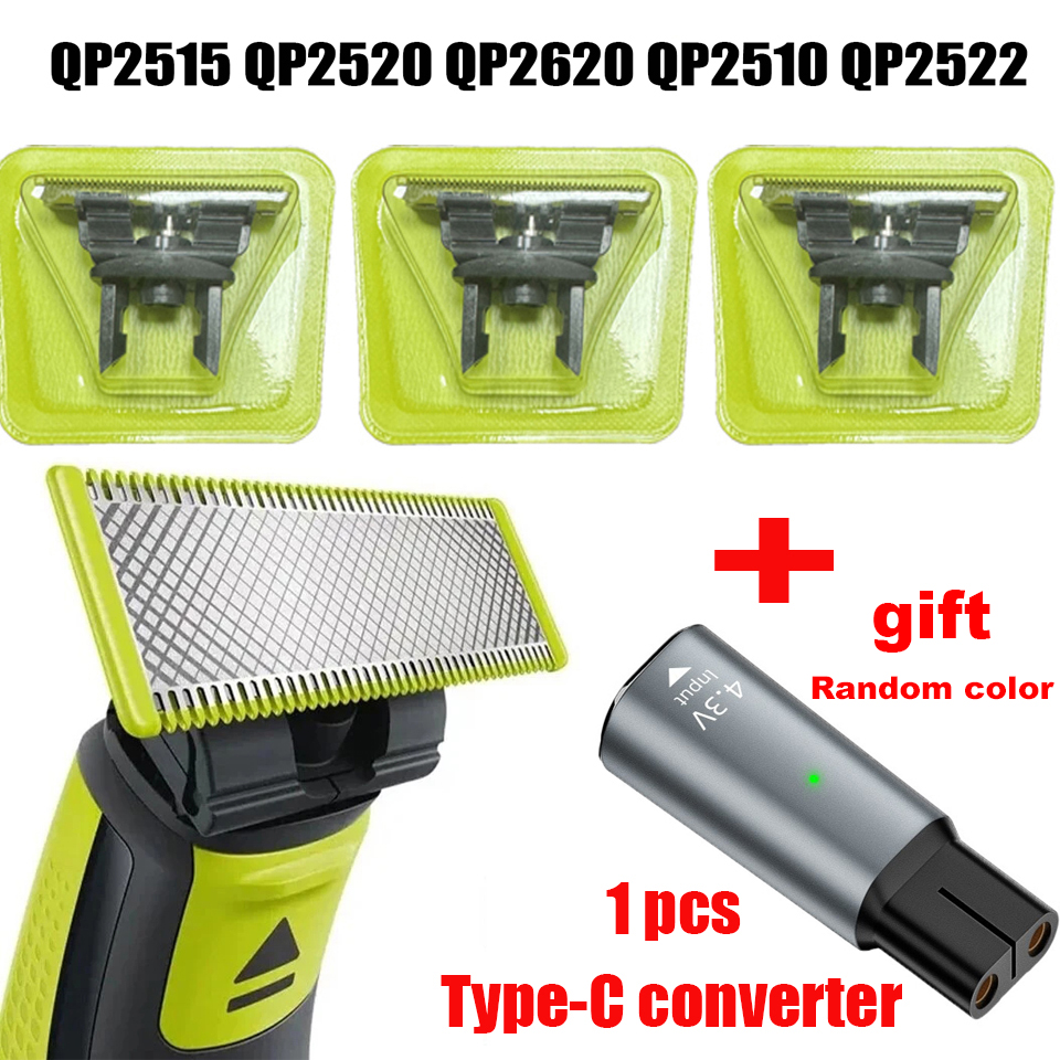 Klinge + GESCHENK Kamm Haar Trimmer Für One-klinge Ersatz Klinge Bart Rasierer Kopf Trimmer QP2520 QP2530 QP2630 QP6510 QP6520 QP2523