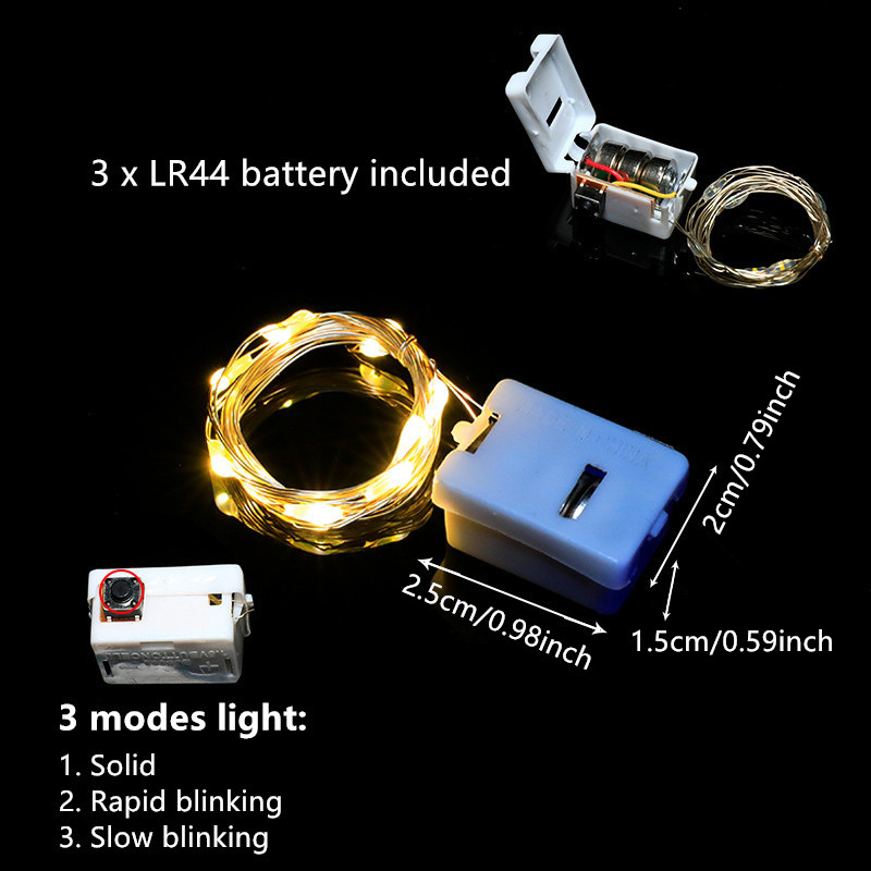 30 pacotes de lâmpada de conto de fadas a pilhas luz da corda 20 led mini luz da corda à prova dwaterproof água para festa de casamento diy decoração do quarto