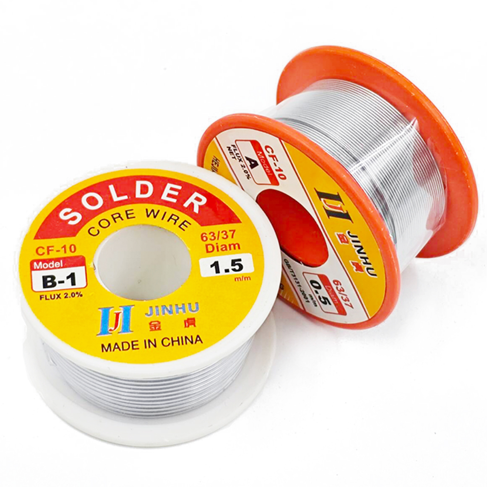 500G/100G/50G CF-10 Solder Wire Tin 0.5/0.6/0.8/1.0/1.2/1.5/2.0mm Roll Clean Rosin Welding Core Soldering Wire Flux Reel Tube