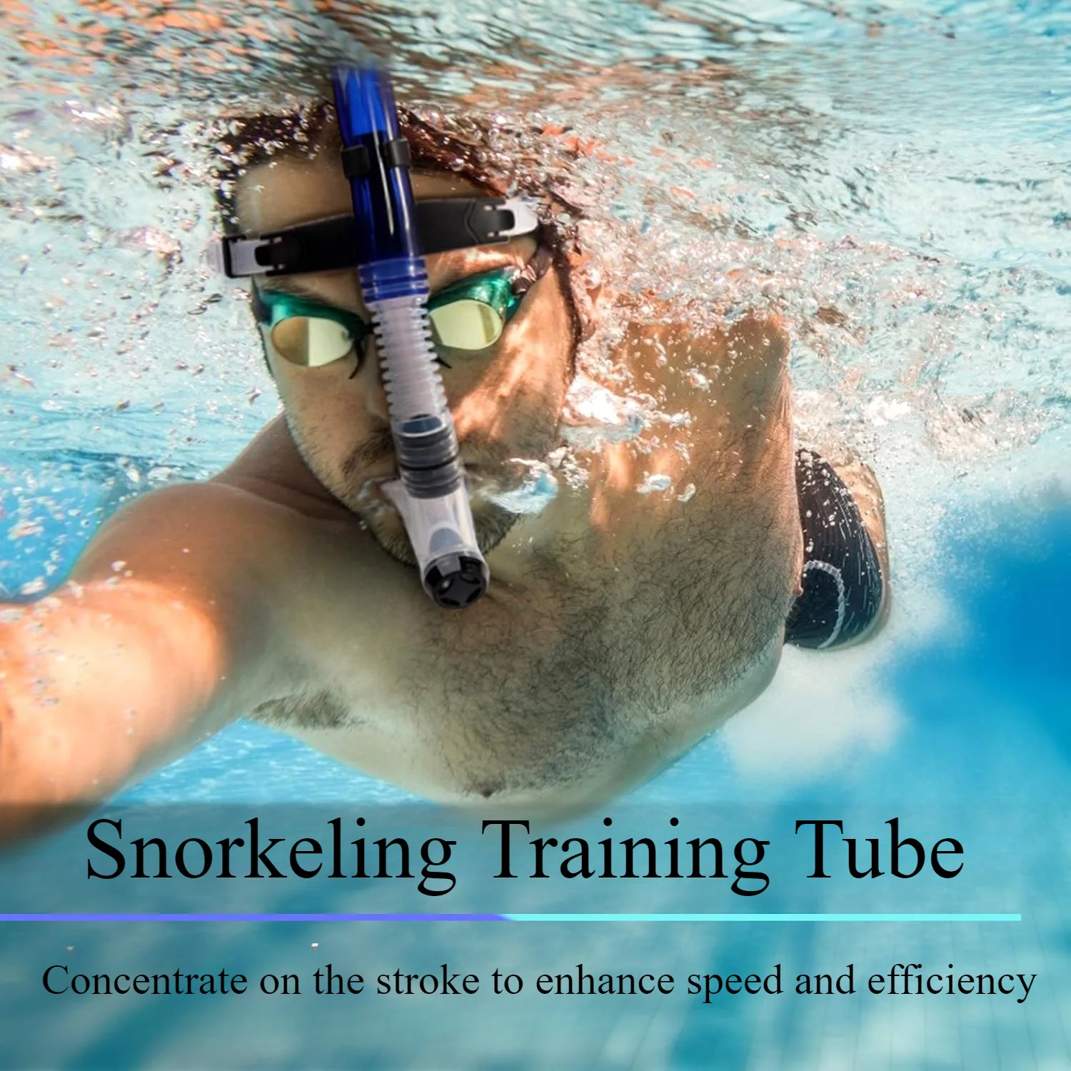 Swim Snorkel for Training Swimming Front  Dry Snorkel Lap Swimming Diving Snorkeling, Pool Open Water