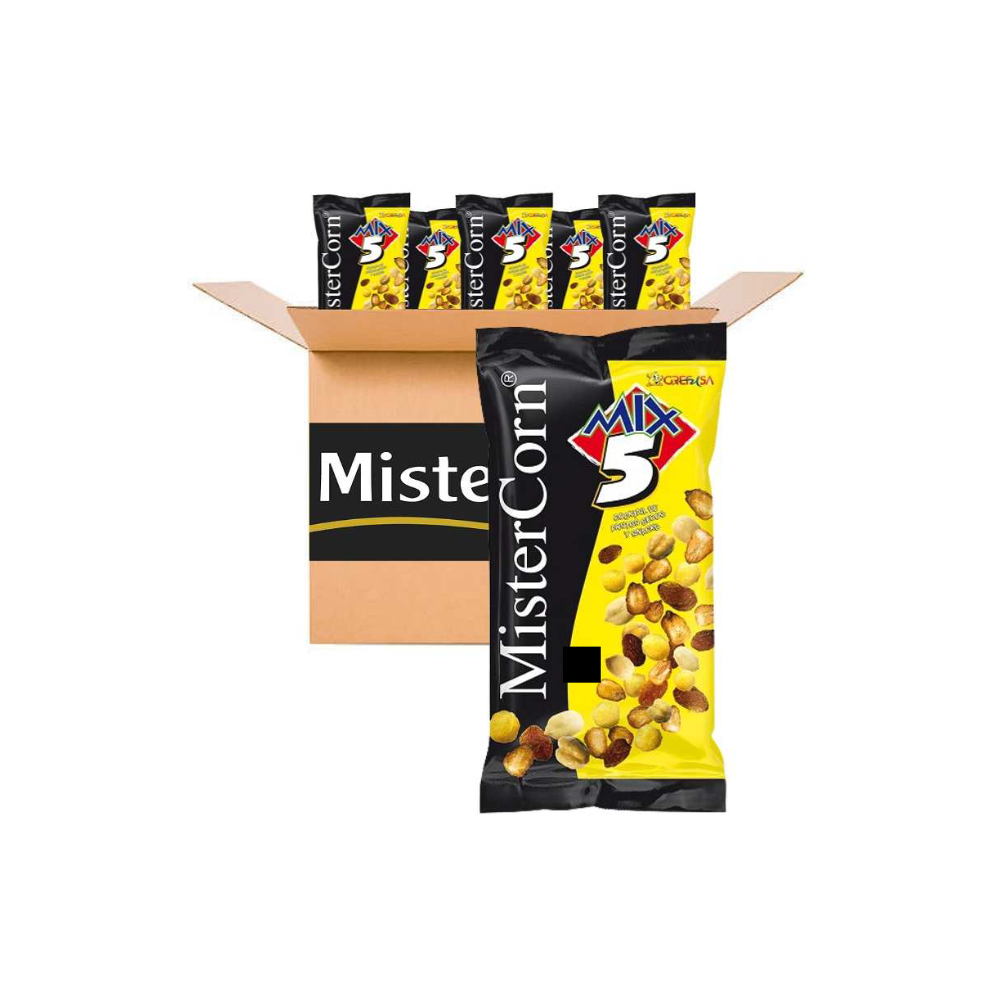 Mister Corn Mix 5 de Grefusa. Caja de 24 unidades de 48 gramos