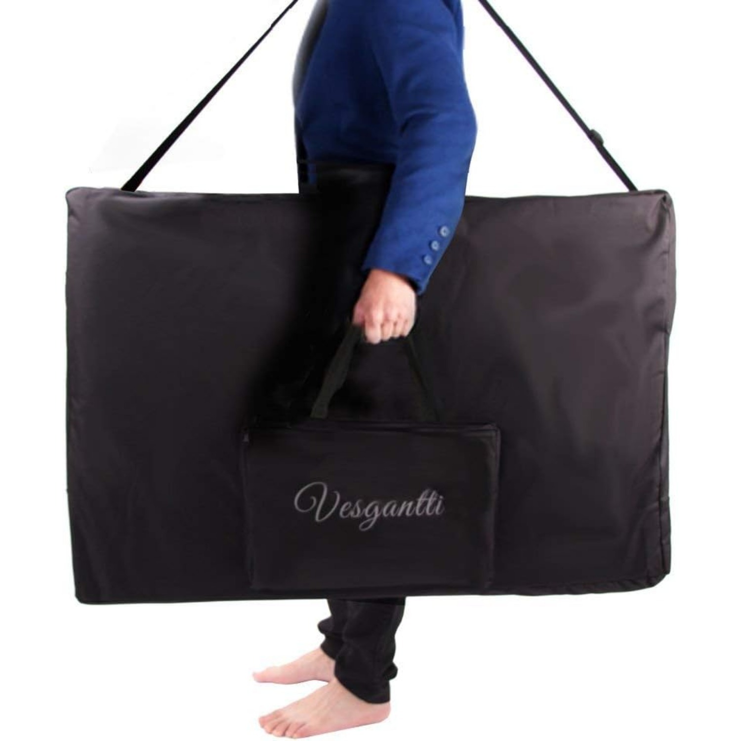 Portable Massage Bed Table - 3-Section Foldable Beauty Couch for Reiki Therapy Treatment Salon Healing - Metal Headrest Support