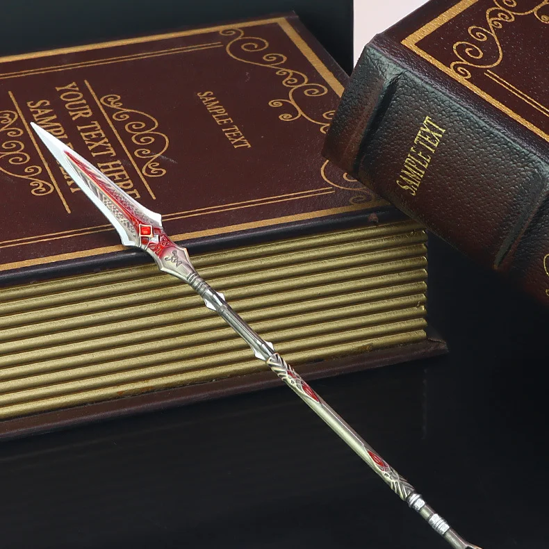 New 22cm God of War Spear Weapon Ragnarok Draupnir Metal Weapon Samurai Sword Backpack Keychain Collection Festival Gift Toy Kid