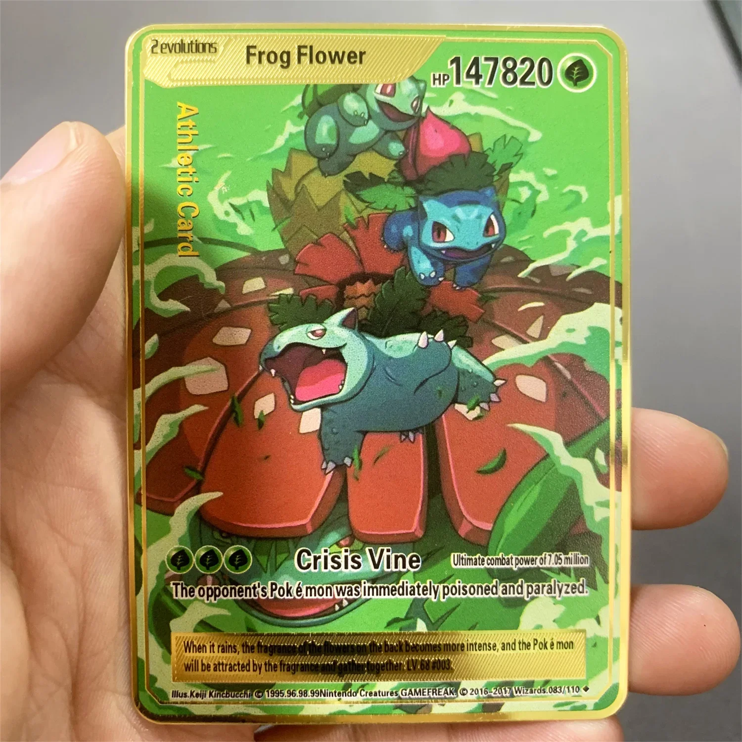 999999   คะแนน HP Pokemon การ์ดโลหะ Charizard โลหะสีทอง Super การ์ดการ์ดภาษาอังกฤษ Mewtwo Vmax Mega อะนิเมะคอลเลกชันเกมของขวัญ