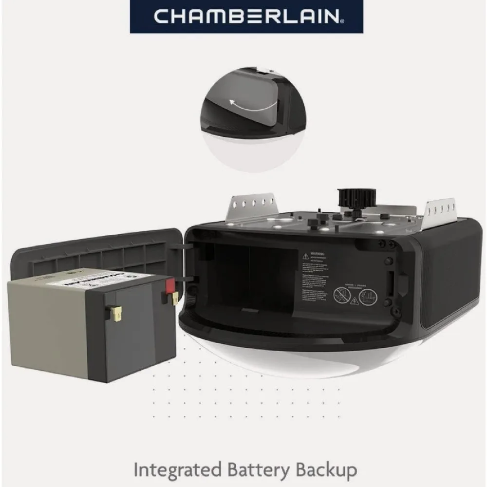 B6753T Smart Garage Door Opener, Video Streaming & Advanced Corner LED Lighting-myQ Smartphone Controlled-Ultra Quiet
