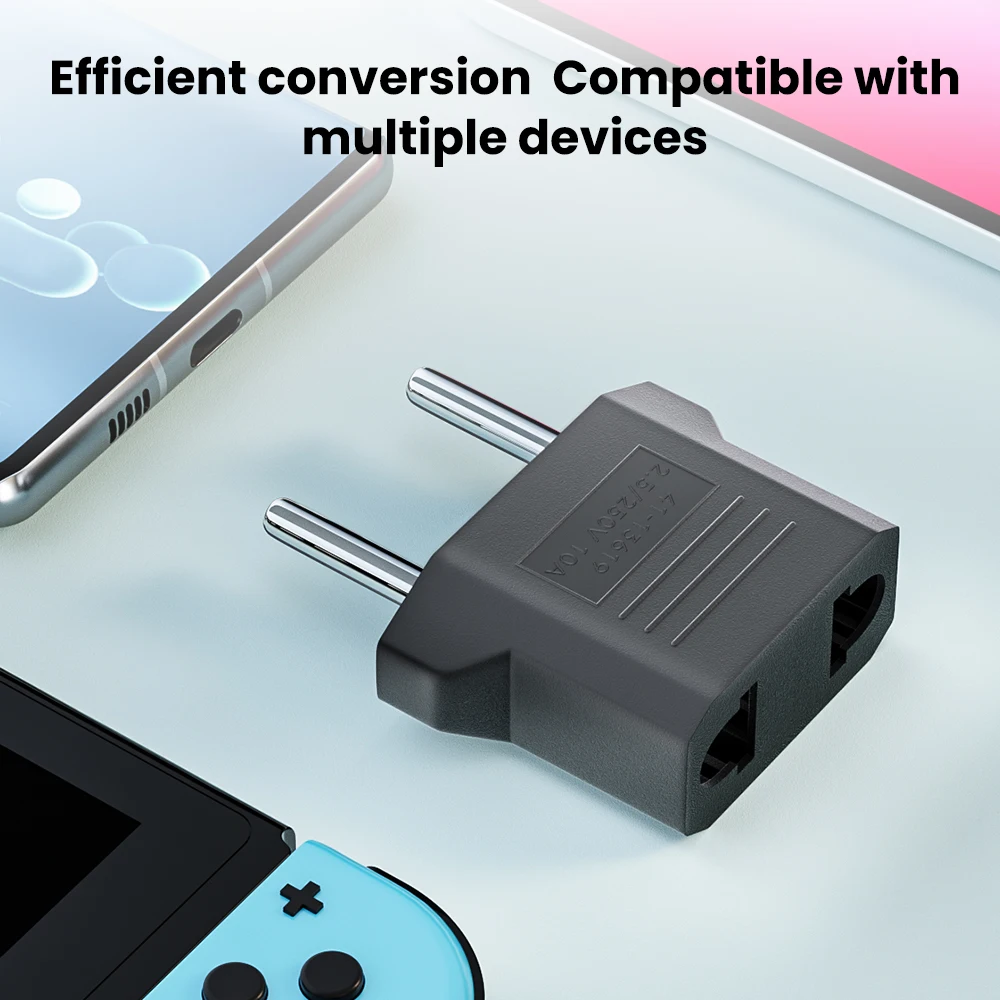 Olaf 1-10pcs US To EU Plug Adapter EU Euro KR Plug Adapter Travel KR Adapter Electric EU KR Plug Converter Power Socket Europe