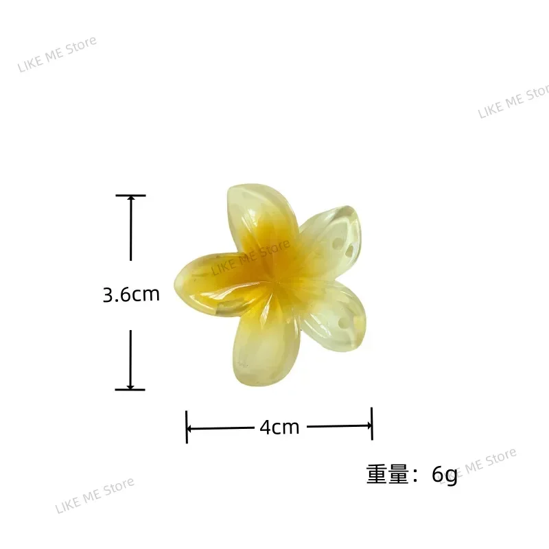 Pinzas para el cabello con gradiente hawaiano, pinzas para el cabello con flores, tocados de moda de tamaño pequeño, pasador de cangrejo, accesorios para el cabello para mujer