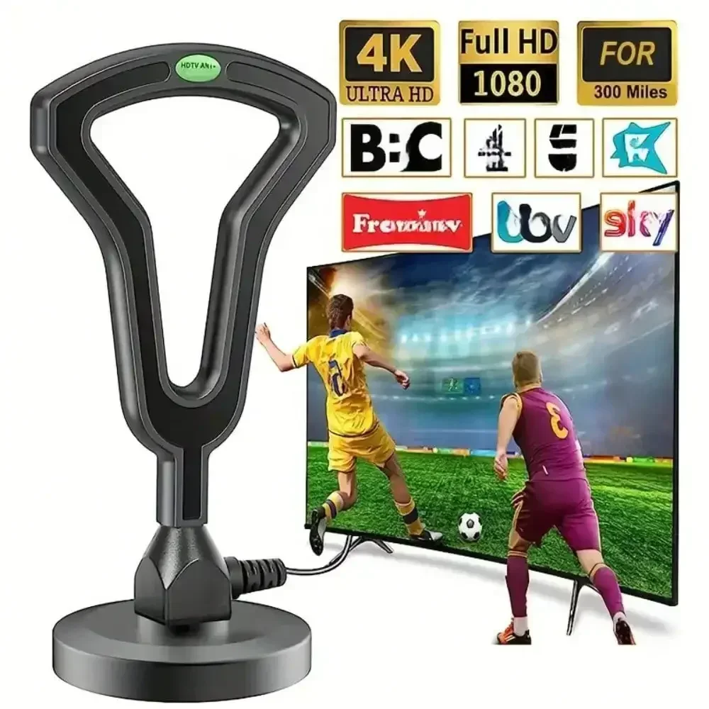 Antena de TV digital HD com base magnética forte, recepção de TV, interna e externa, mais recente, 2024