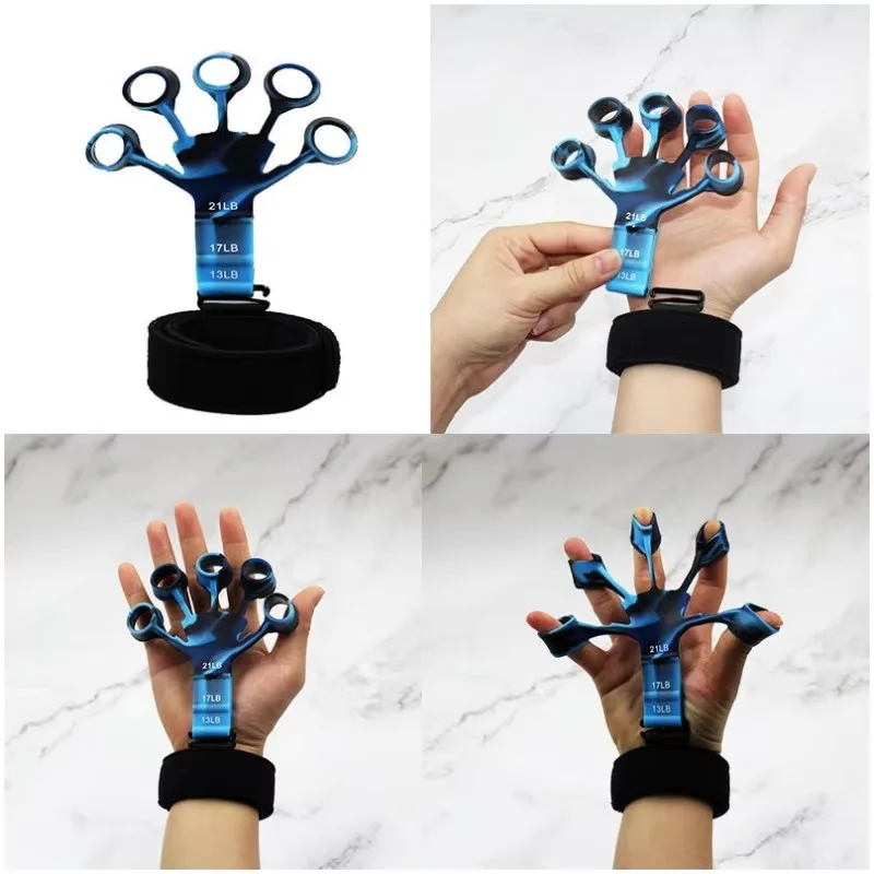 Esercitatore per dita con pinza per dito Esercitatore per chitarra con 6 livelli resistenti Recupero Strumenti fisici Rinforzo per le mani per pazienti