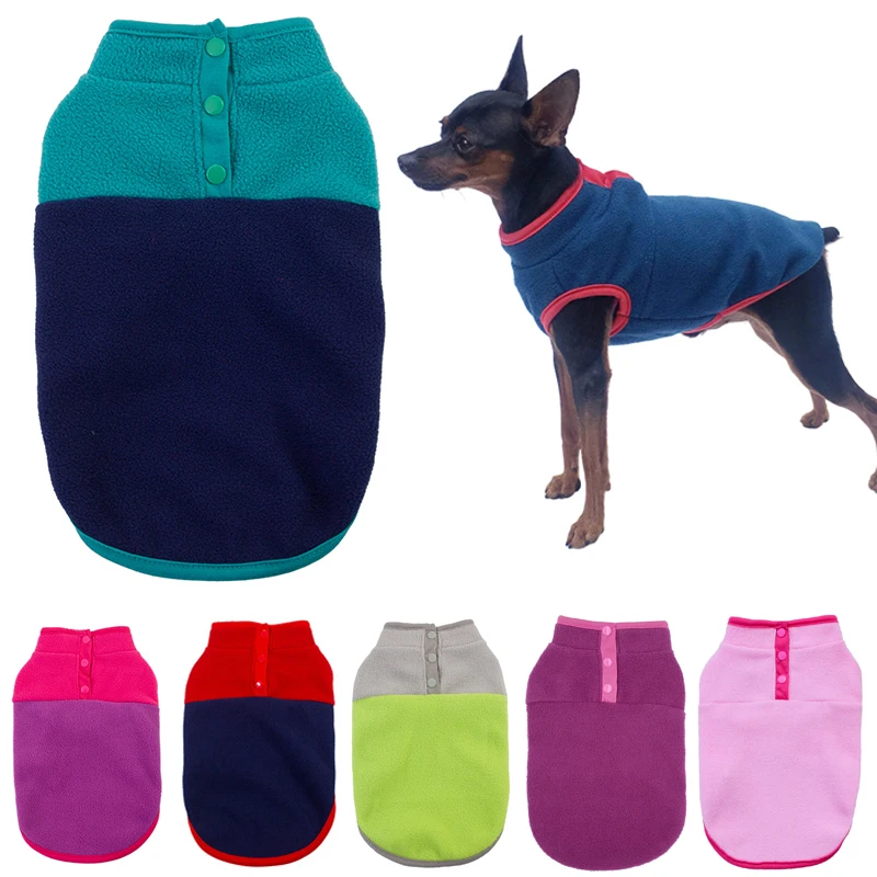Ropa de lana para perros pequeños, chaleco cálido para cachorros y gatos, ropa de Chihuahua Shih Tzu, chaqueta de Bulldog Francés, abrigos de Pug, primavera y otoño