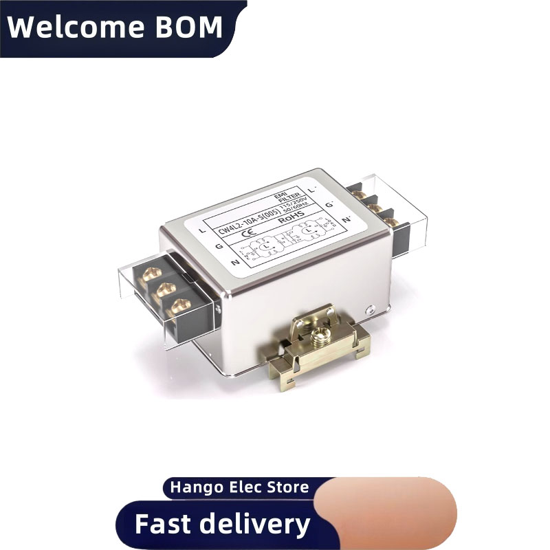 Single-phase bipolar power filter CW4L2-3/6/10A-S 005 Guideway EMI anti-interference AC 220V