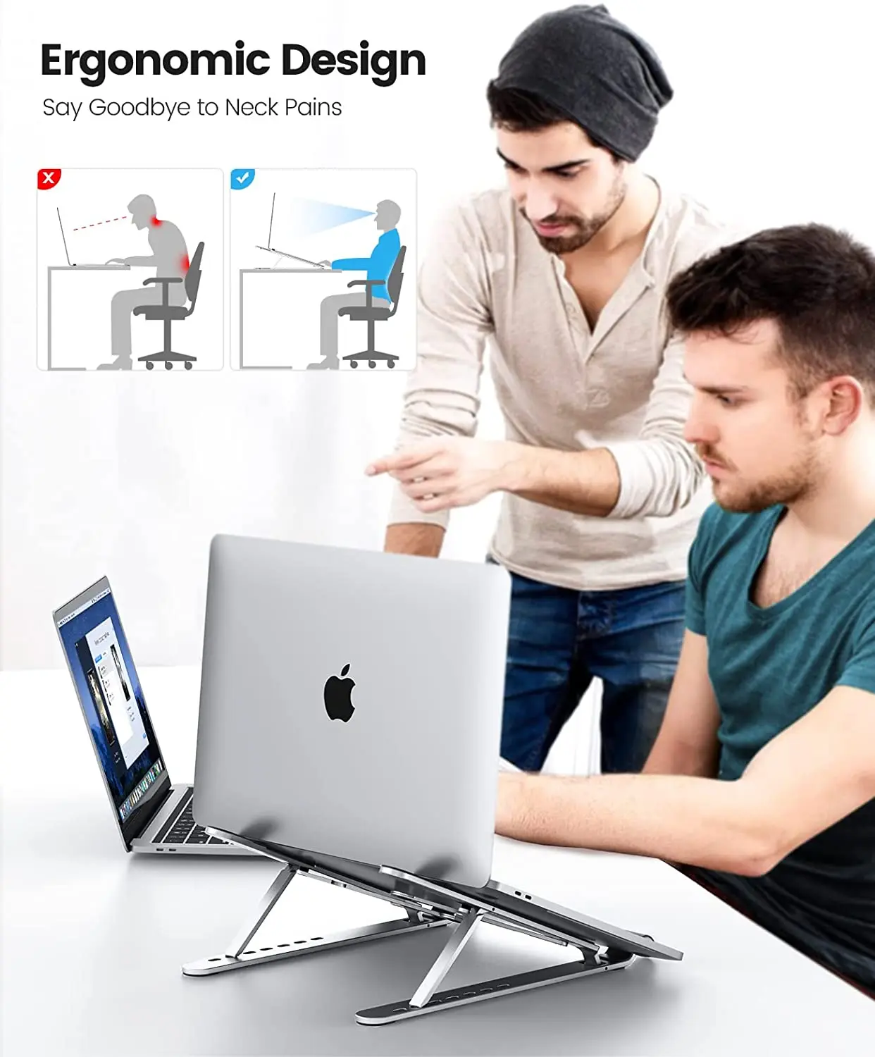 Orico dobrável portátil suporte riser portátil ajustável de alumínio notebook suporte do computador 7 ângulos para macbook tablets