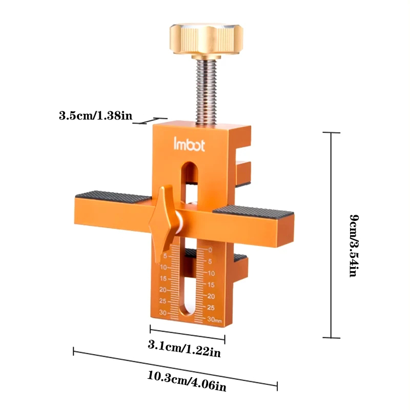 Aluminum Cabinet Closet Door Quick Positioning Tool Woodworking Cabinet Door Installation Jig Adjustable Clamping Range 7-40mm