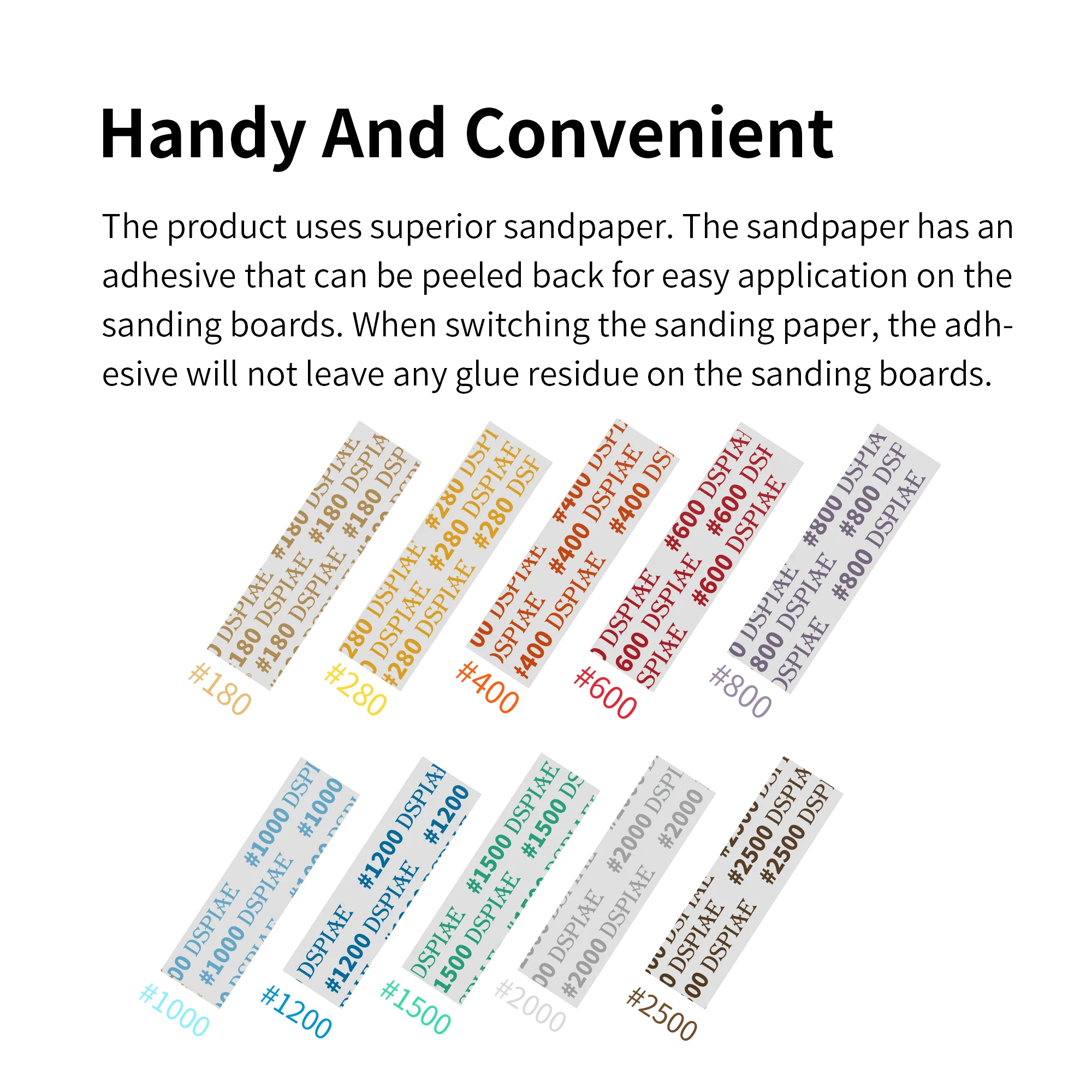 DSPIAE 180#~2500# DIE-CUTTING ADHESIVE SANDPAPR Military Model Making Tool Assembly Retrofit Gundam Hobby DIY Sandpaper Sanding