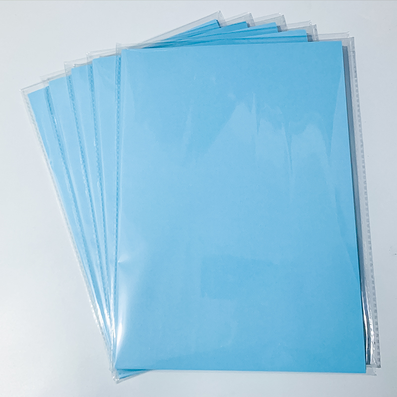 Papier de transfert d'eau à support bleu, impression à jet d'encre pour bricolage, toboggan transparent blanc, décalcomanie, céramique, 20 feuilles par sac