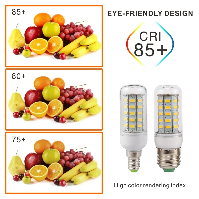 LED Corn Bulb E27 E14 24 36 48 56 69 72 LEDs SMD 5730 220V replace 7w 12w 20w 30w CFL Lampada LED Lamp Chandelier Candle Light
