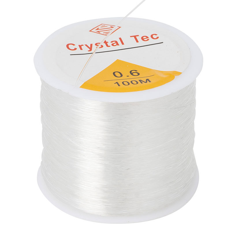 Fil élastique transparent pour bracelet en cristal perlé, bijoux à bricoler soi-même, TPU, 100m