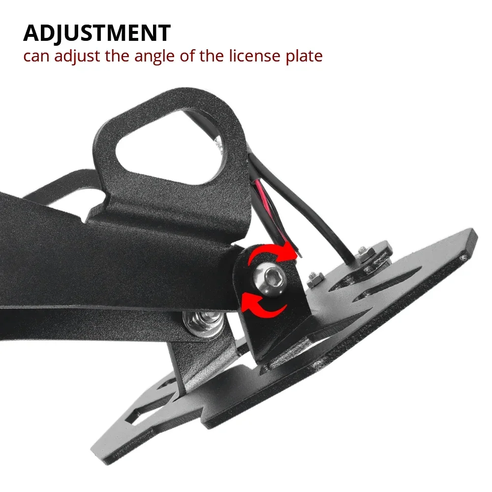 Soporte para matrícula para YAMAHA MT03 MT25 YZF R3 R25 2015-2024, accesorios para motocicleta, soporte trasero, eliminador de guardabarros de luz LED