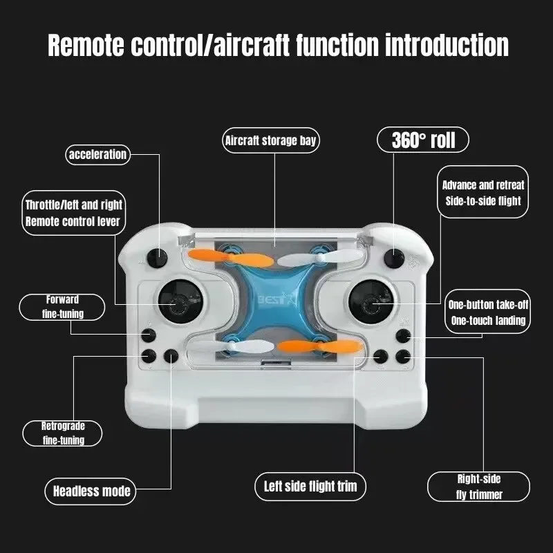 Drone Mini รีโมทคอนโทรลเครื่องบินใหม่ของเล่นเด็ก Micro เครื่องบินความสูงคงที่ Quadcopter