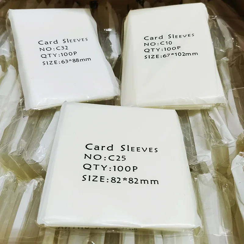 100 unids/set fundas transparentes para tarjetas juego de mesa mágico 13 tipos fundas protectoras para tarjetas