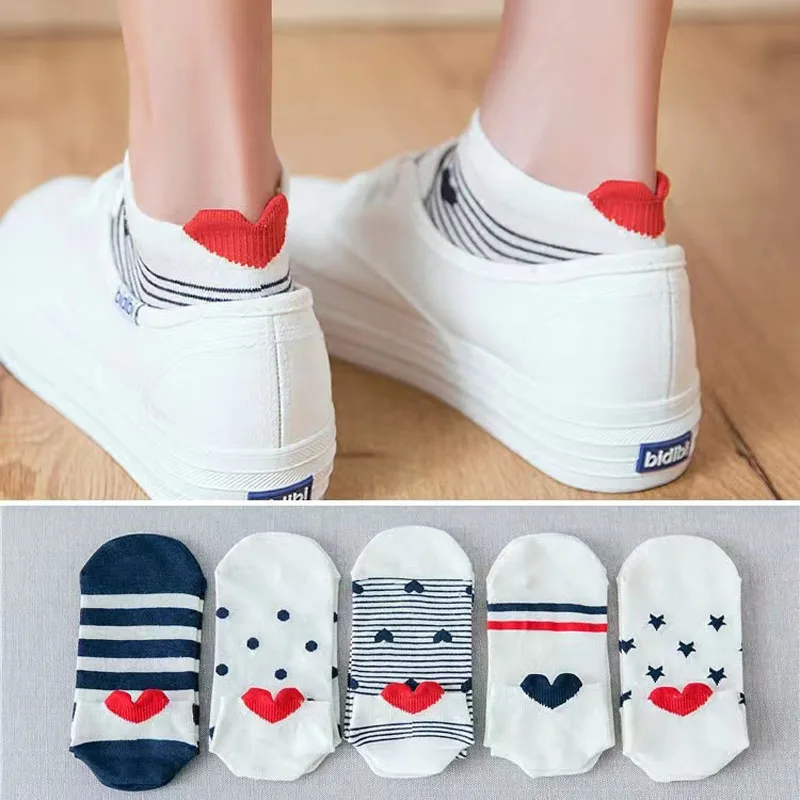 5 Đôi Rất Nhiều Bộ Vớ Nữ Xuân Hè Động Vật Kỳ Lân Mèo Cáo Tai Hoạt Hình Vui Ngộ Nghĩnh Dễ Thương Đáng Yêu Cotton Cổ Chân vớ Trái Tim