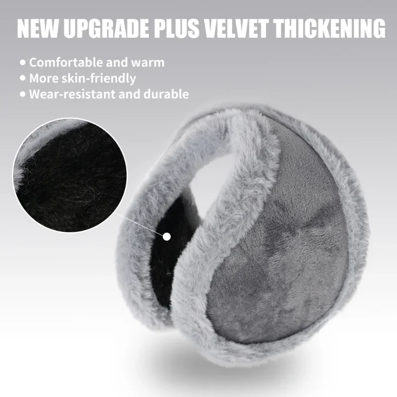 Orejeras gruesas de felpa suave para hombre y mujer, orejeras de invierno a la moda a prueba de frío, orejeras de Color sólido, protección para exteriores