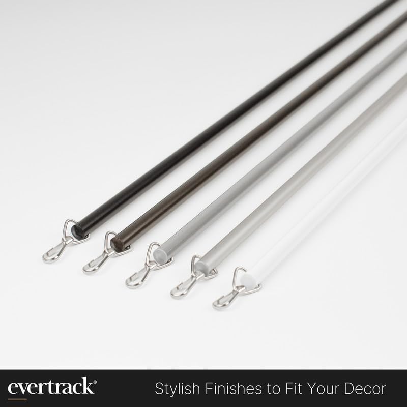 de aluminio con herrajes de acero inoxidable para cortinas, cortinas y cortinas divisoras de habitación, 48 pulgadas, bronce me