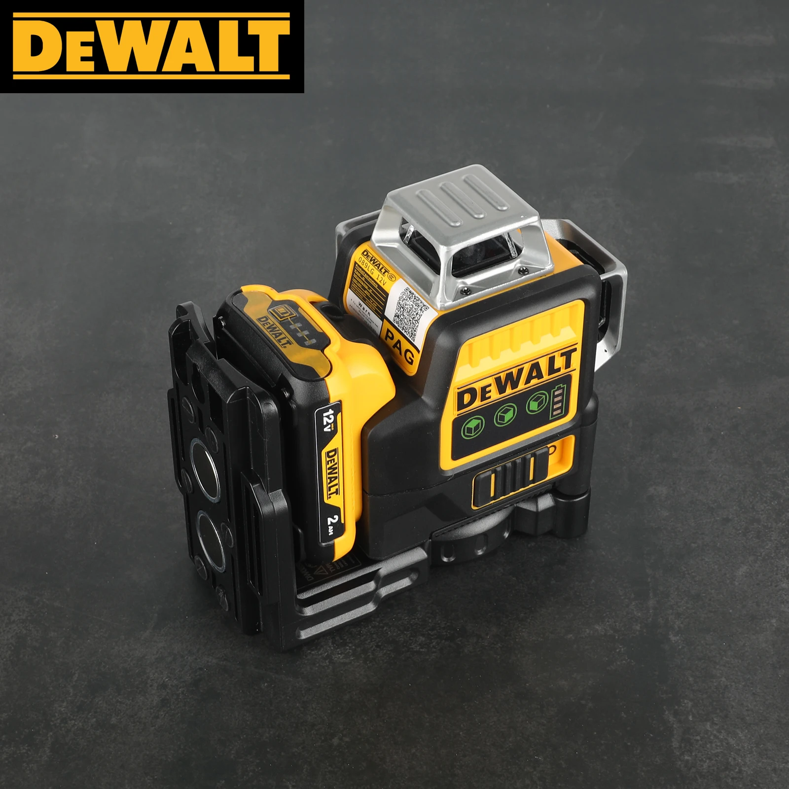 Dewalt DW089LG 12 - Line Laser Level: 3 - Side, 360 - Degree Vertical & Horizontal Green - Light Level Meter for Outdoor Use