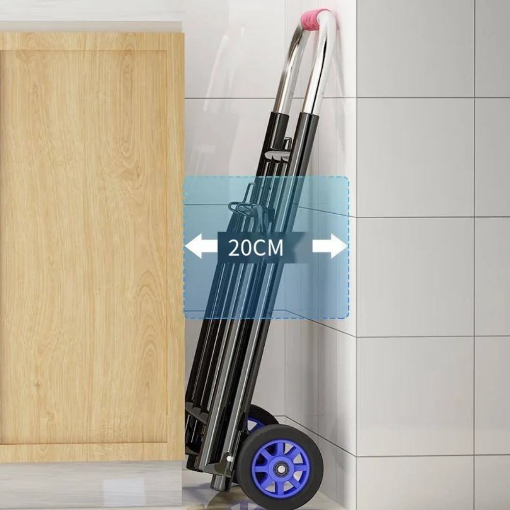 Camión de mano plegable para el hogar, carrito de compras portátil Simple, escaleras para escalar al aire libre, remolque de equipaje, carro ajustable para supermercado