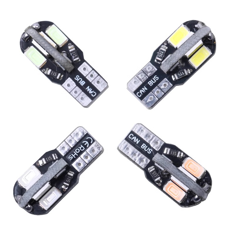 2/10PCS T10 W5W 194 LED CANBUS หลอดไฟ 5730/8smd 12V ภายในรถอ่านโคมไฟ Clearance ไฟป้ายทะเบียนหลอดไฟโดมสัญญาณ