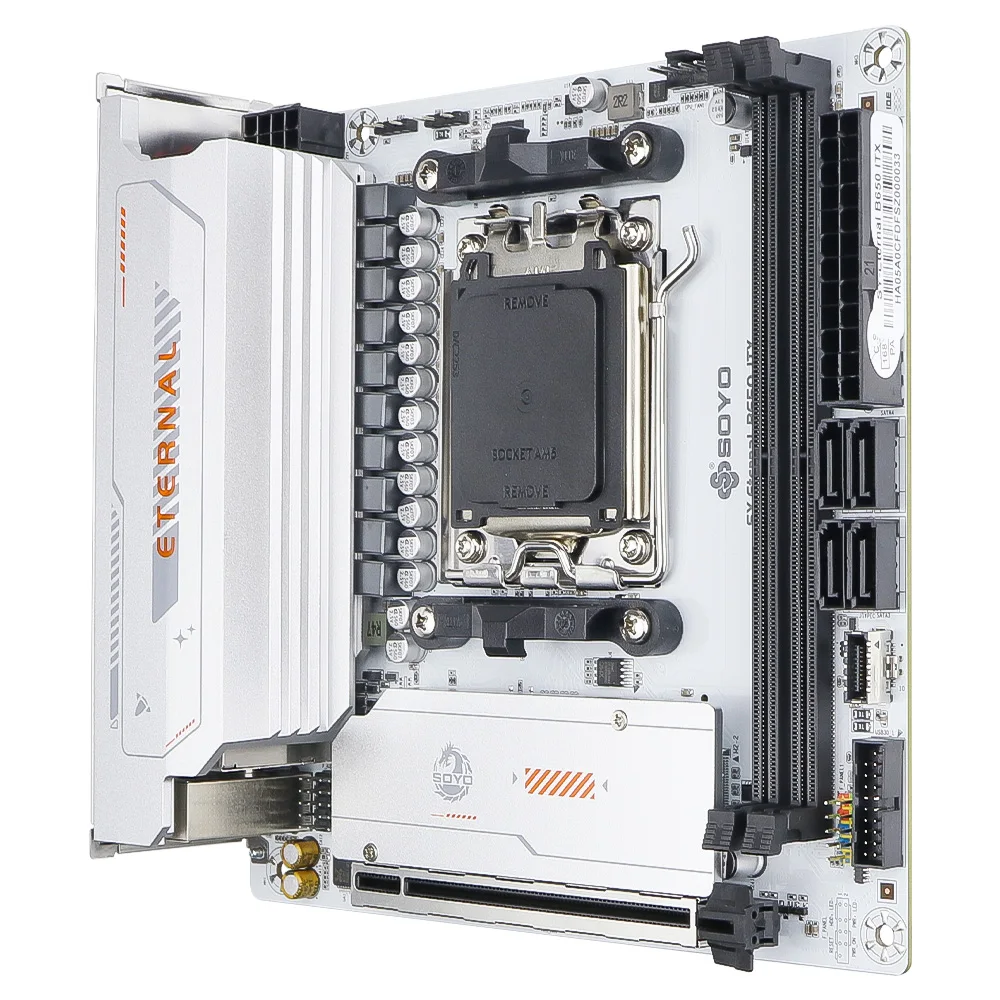 Игровая материнская плата SOYO AMD Eternal B650ITX с двухканальной памятью DDR5 M.2 NVME PCIE5.0 AM5, сокет, WiFi 6 BT5.2
