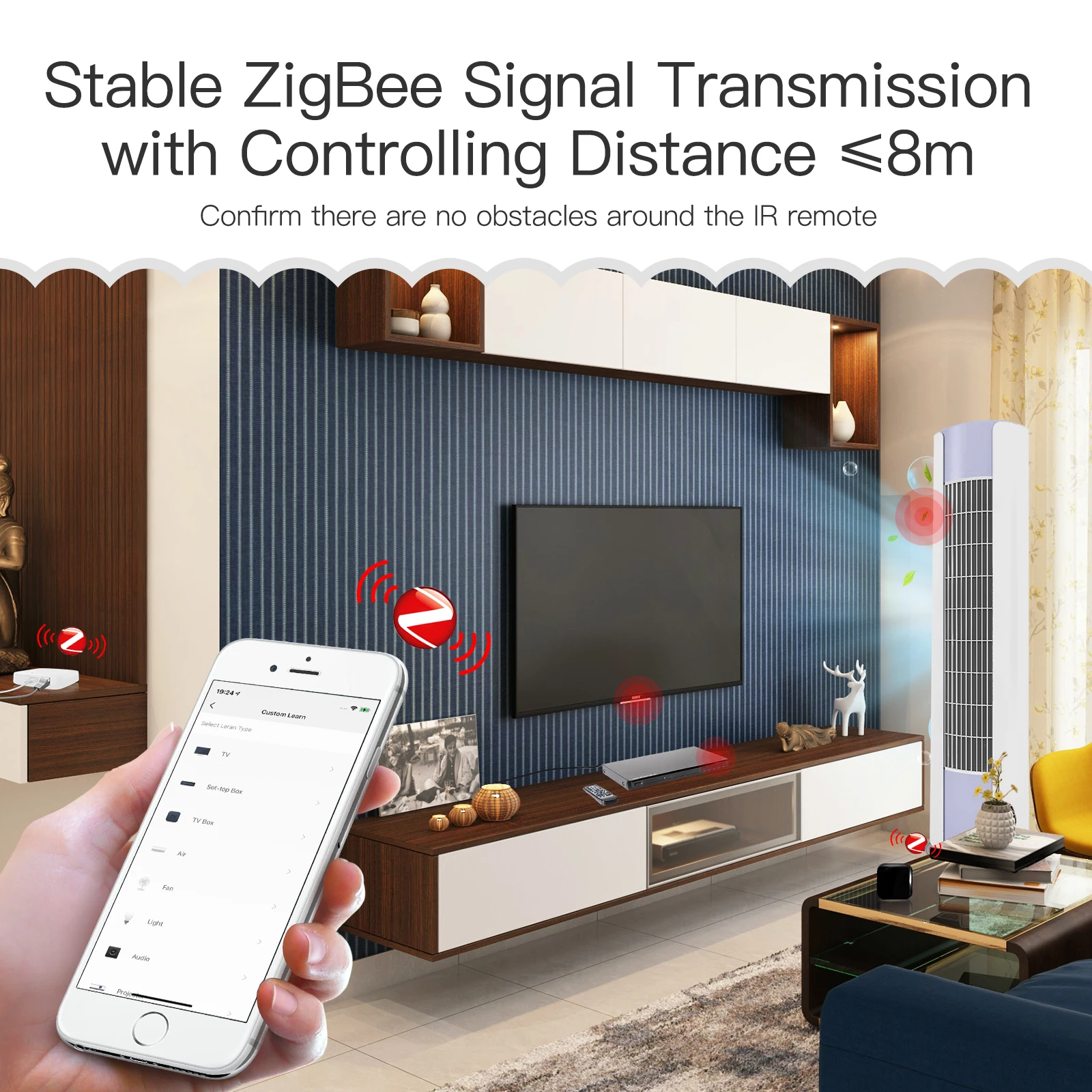 MOES Tuya ZigBee inteligentny pilot na podczerwień uniwersalny pilot na podczerwień do inteligentnego domu współpracuje z Alexa Google Home
