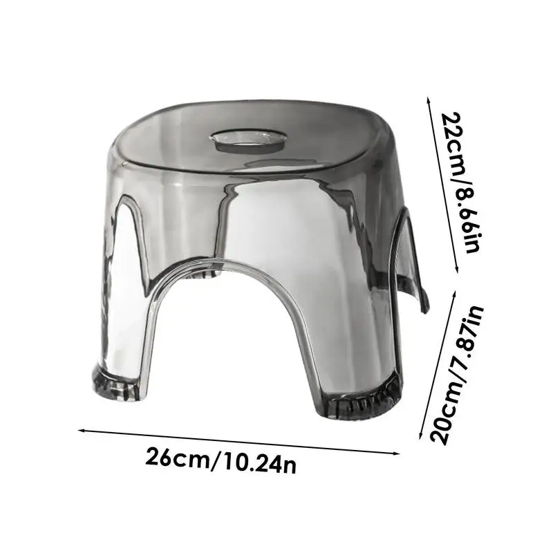 Sgabello per doccia trasparente Sgabello trasparente impermeabile antiscivolo Sgabello trasparente per comodino bagno Piccoli spazi doccia Panca angolare