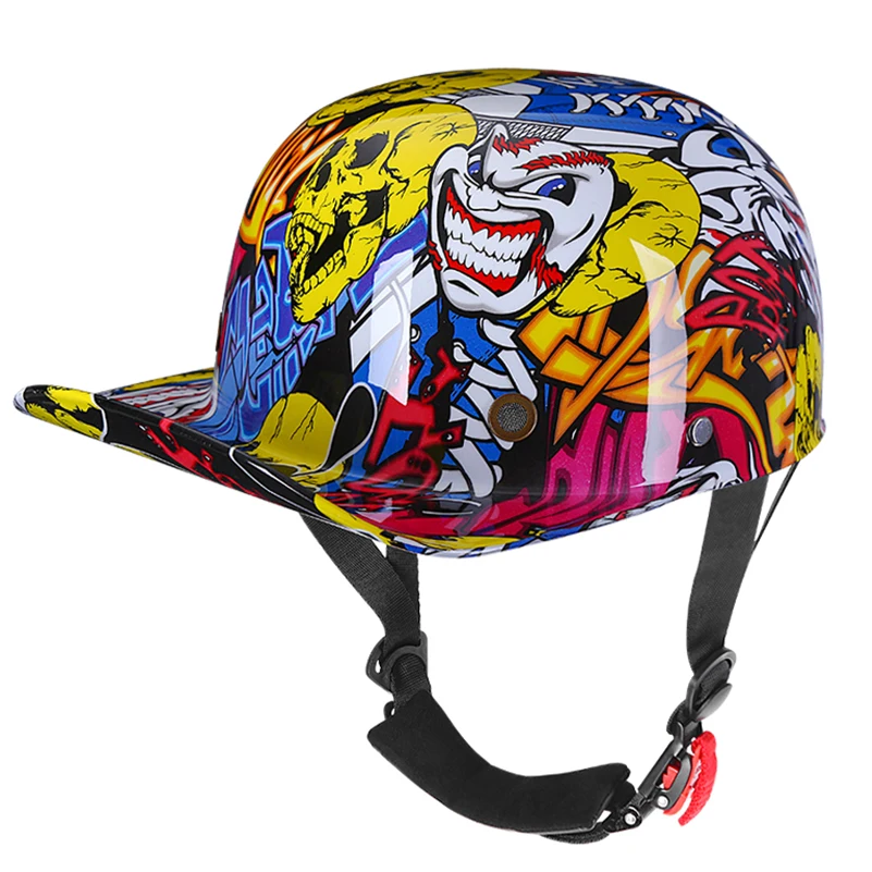 Casco de Venom para motocicleta, gorra de béisbol Retro, accesorios para gorra de béisbol de motocicleta, Casco de pato Vitange Dot Casco Moto 2023