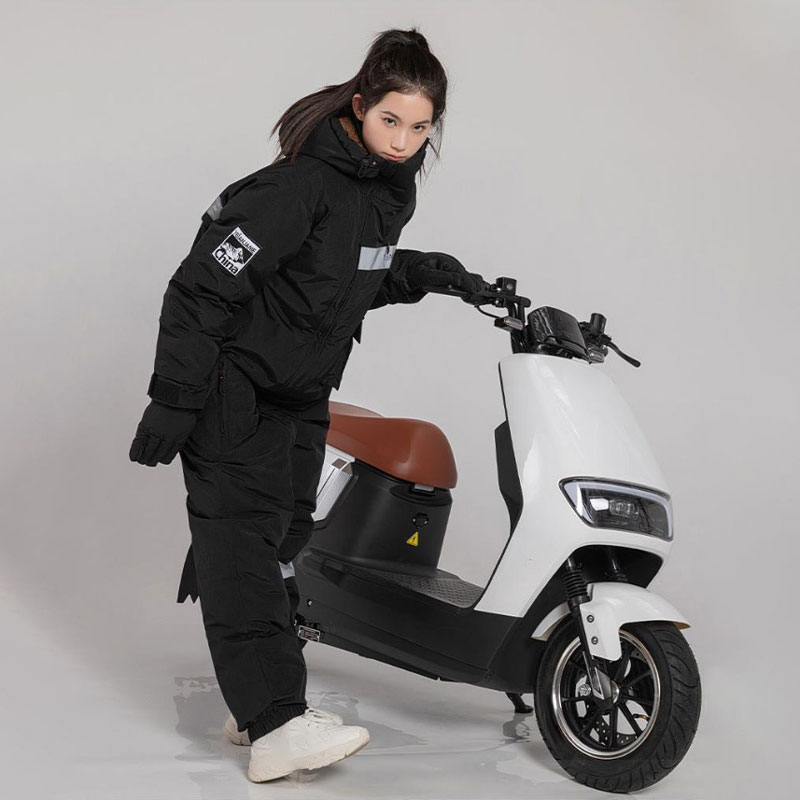 Waterproof Windproof Riding Cold-proof Clothes Winter Motorcycle Warm Thicken Plush All-in-One Clothing Snowmobile Suits