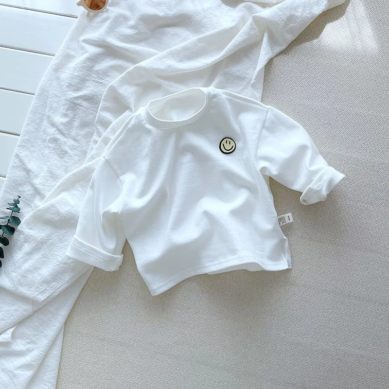 T-shirt a maniche lunghe a righe per bambini t-shirt per bambini top felpa da ragazzo per bambini o-collo Pullover camicetta 1 2 3 4 5 6 anni