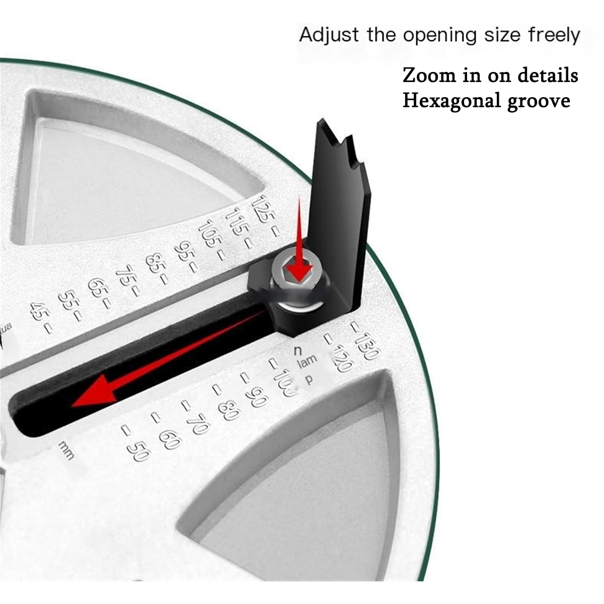 Adjustable Round Hole Saw Tool, Adjustable Hole Saw Diameter 45mm-130mm Woodworking Cutting Tools Hole Opener