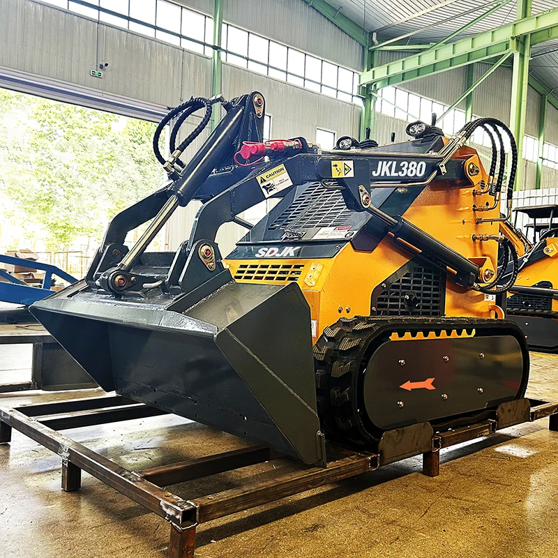The Most Popular Small Wheel Loader Agricultural 4WD EPA Track Mini Skid Steer Loader  Construction Attachments Customizable