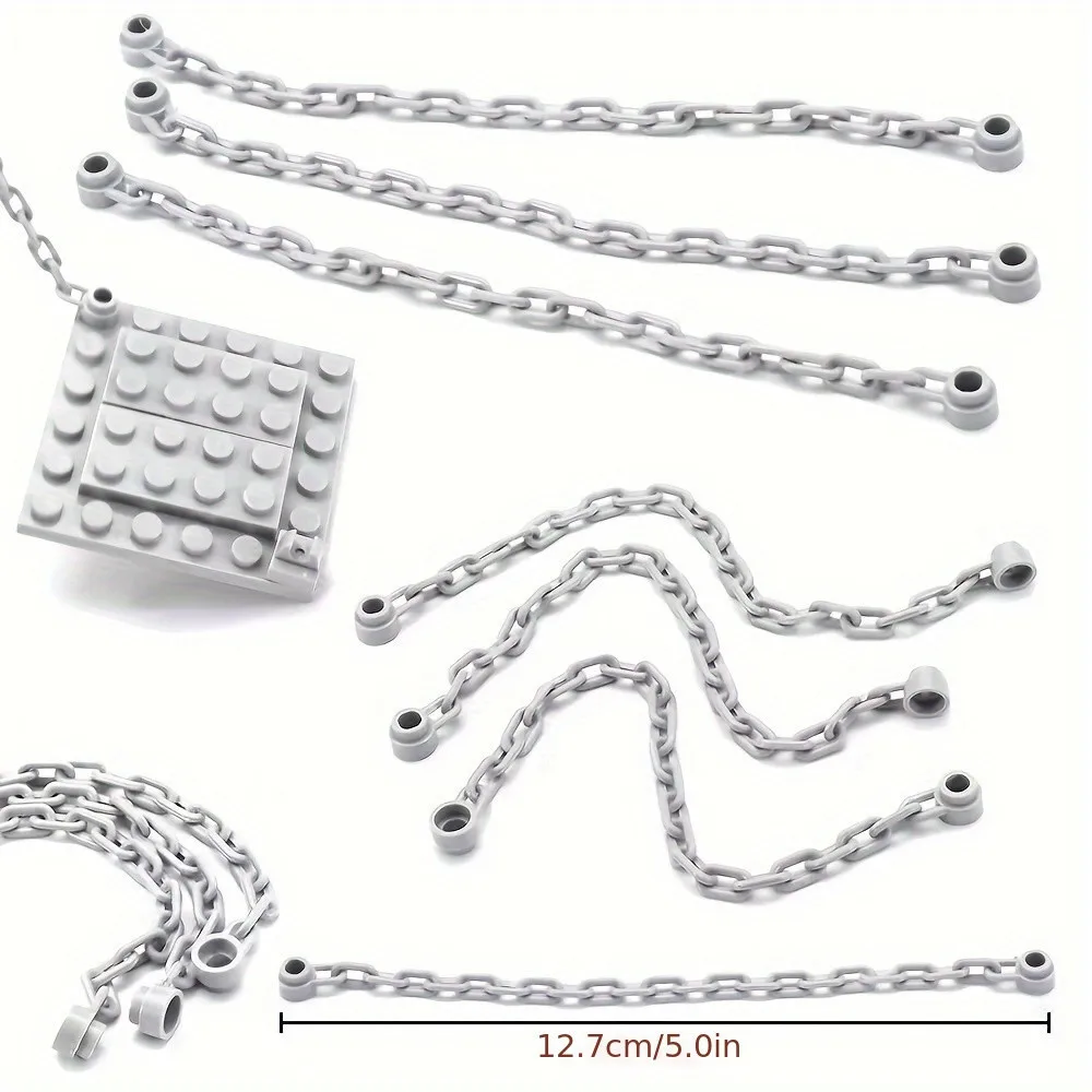 5 pçs corrente 1x16 comprimento bloco de construção acessórios moc modelo componentes montagem presentes diy brinquedos criativos