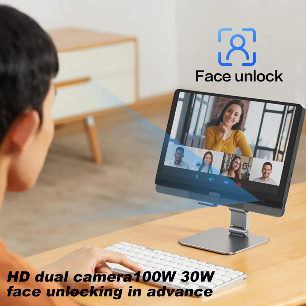 CRELANDER Yoga Laptop 360° Rotating Intel N150 CPU 10.5 " Touch Screen 2K 60Hz Refresh Rate M2 SSD Facial Unlock Mini Laptop