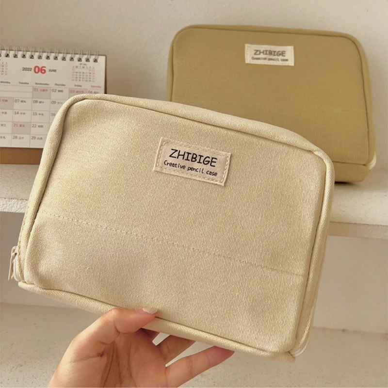 90 ° Estuche para lápices multicapa con apertura, artefacto de almacenamiento de papelería para estudiantes, bolsa de papelería clasificada y organizada de gran capacidad