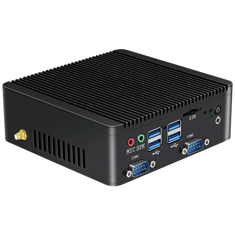 XCY X30G Fanless IPC Mini PC 4x Serial Ports 2x LAN 2x HDMI 8x USB DDR4 M.2 SSD Mini PCIe SIM Slot GPIO LVDS TPM2.0 Win11 Linux