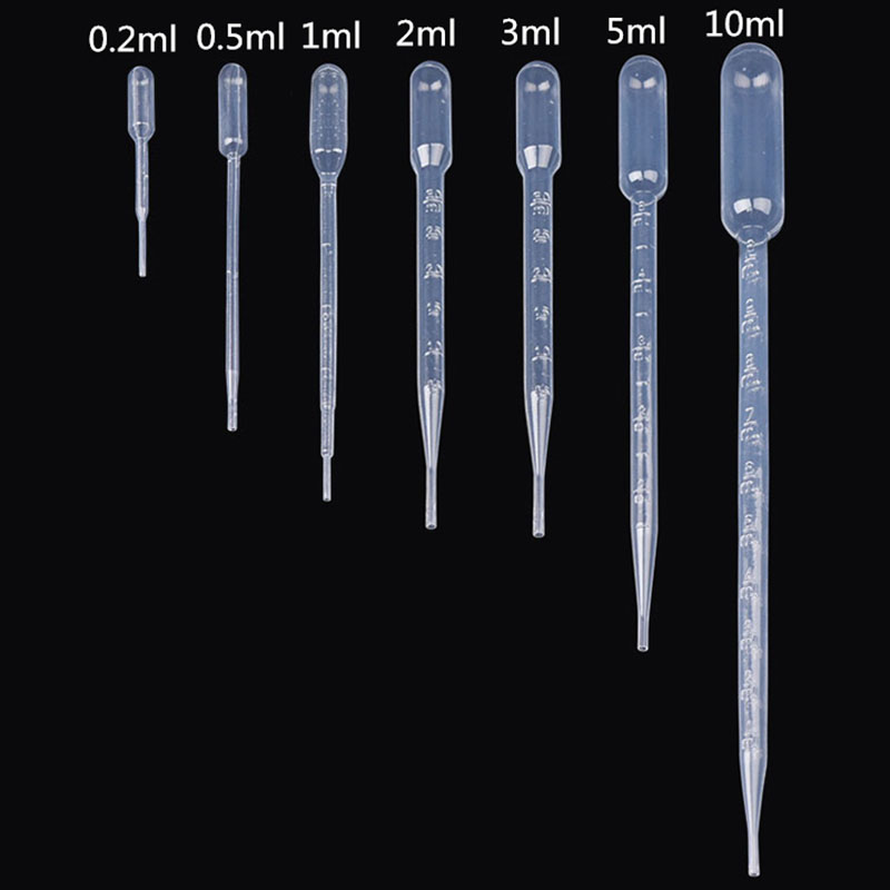 Bộ 10/0.2/0.5 / 1/2/3/5 / 10ML Phòng Thí Nghiệm Pipet Nhựa Dùng Một Lần Tốt Nghiệp Bình Chứa chất Lỏng Ống Nhỏ Giọt Thiết Bị Ống Hút