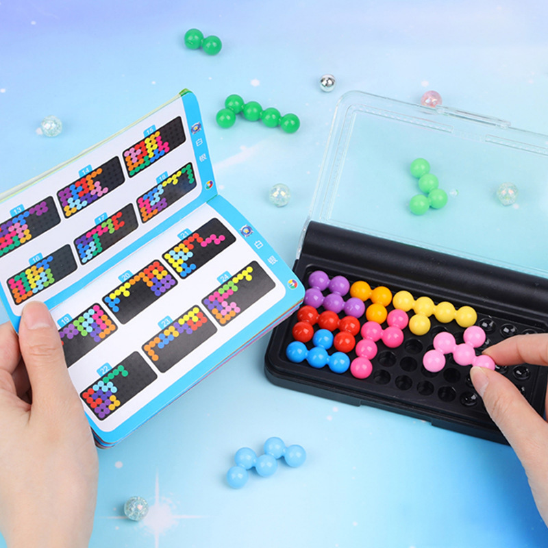 120 チャレンジ IQ 3D パズルボードゲームクラシックピラミッドプレートパール論理心子供のためのピラミッドビーズモンテッソーリおもちゃギフト