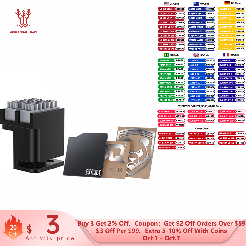 BIGTREETECH Panda Borstel PX Panda Purge Shield Nozzle Ruitenwisser Printkopreiniger Siliconen Opzetborstel Gemonteerde Scrubber Voor BambuLab P1 X1