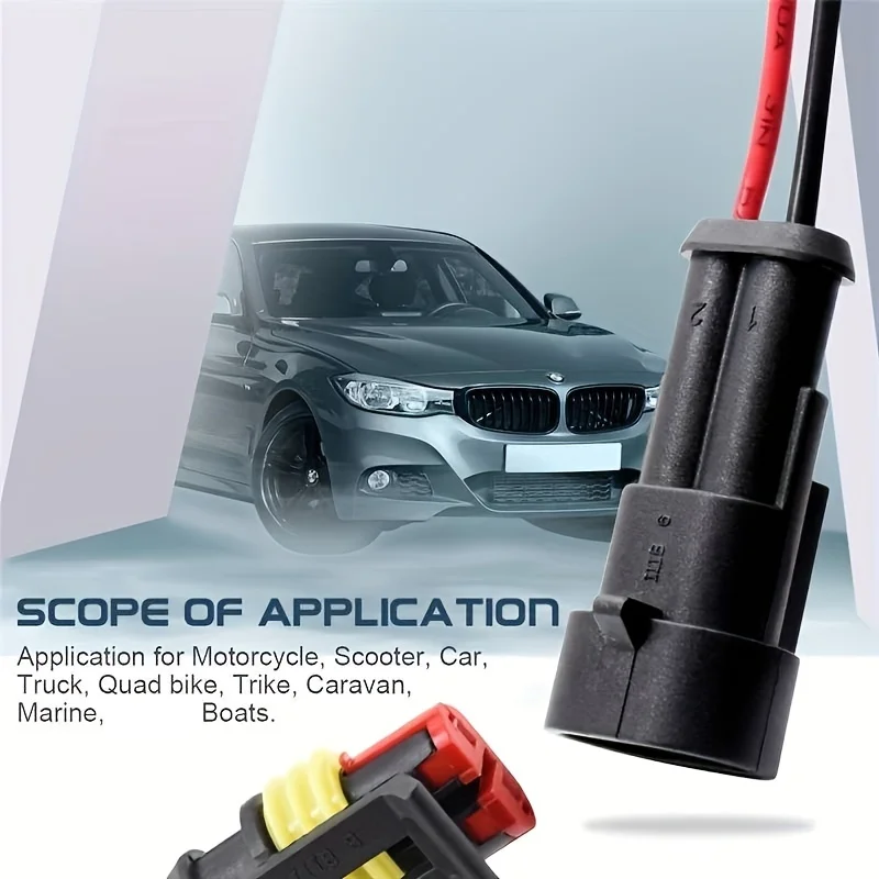 10 connettori per cavi elettrici a 2 pin, presa maschio femmina 18AWG, connettori per cavi a disconnessione rapida per auto, camion