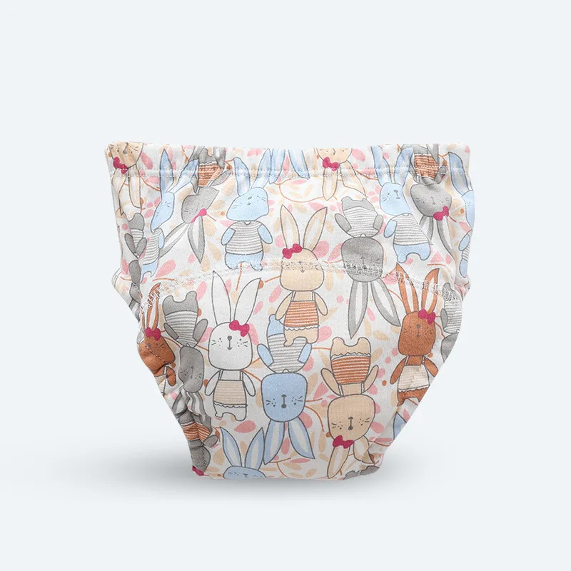 Wiederverwendbare wasserdichte Babywindeln, Pee-Shorts, Unterwäsche, weiche Baumwolle, Kleinkind-Töpfchen-Trainingshose für Jungen und Mädchen, Babywindeln