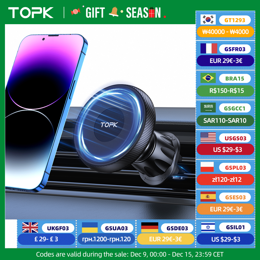 地形対応車の電話ホルダー,磁気マウント,空気を防ぎ,iphone 15, 14, 13 pro plus,mag用の携帯電話ホルダー